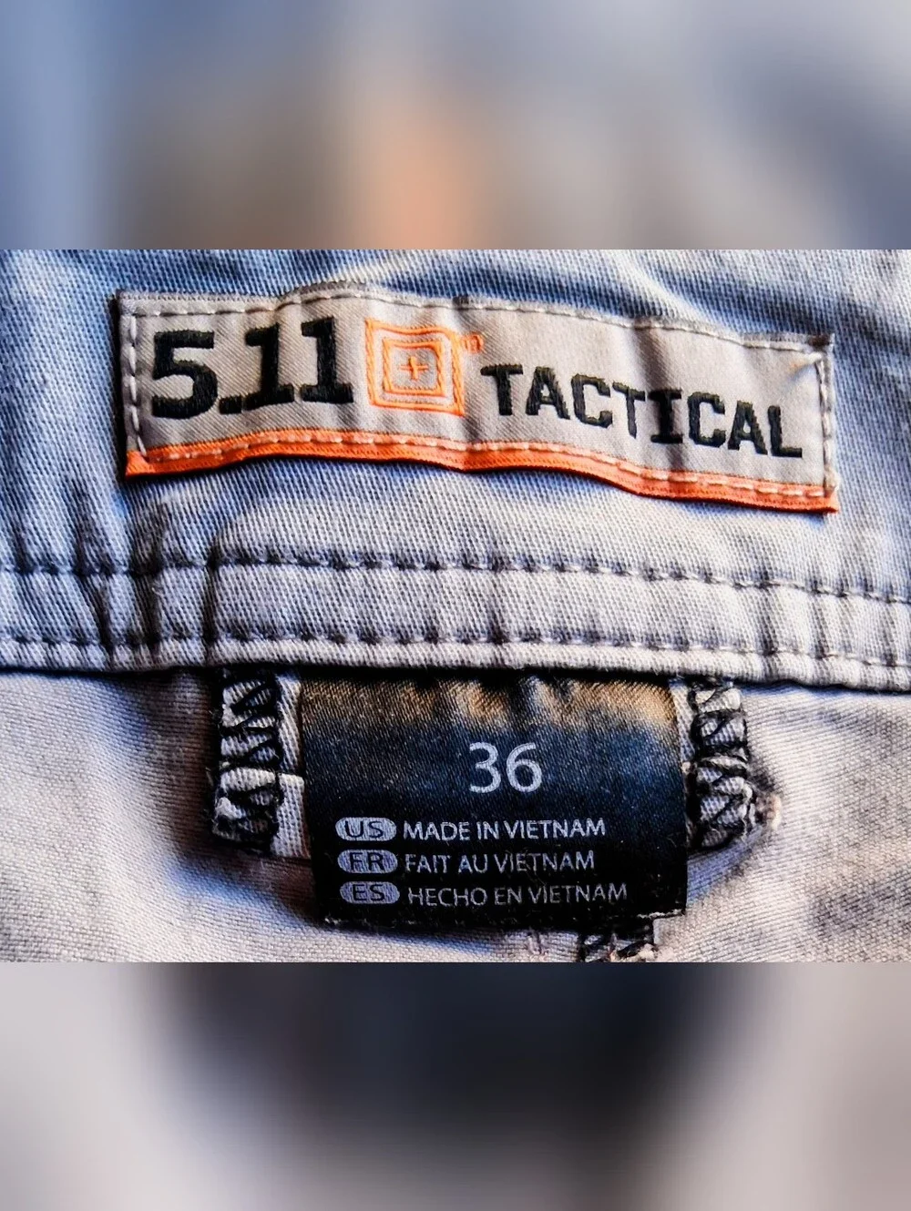 5.11 Mens Gray Shorts. Used gently. Sz 36